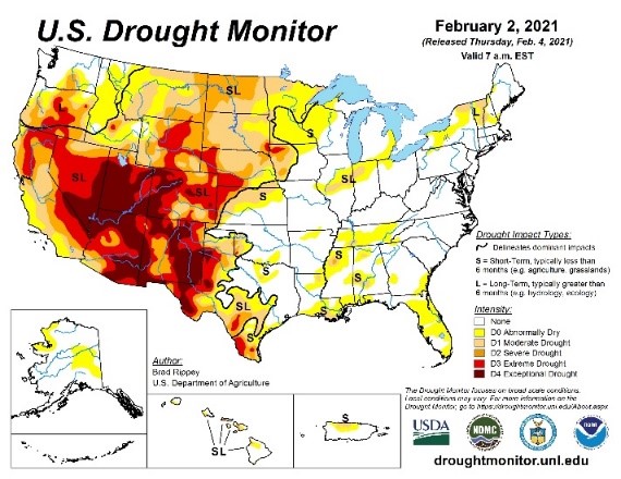 US Ddrought Monitor