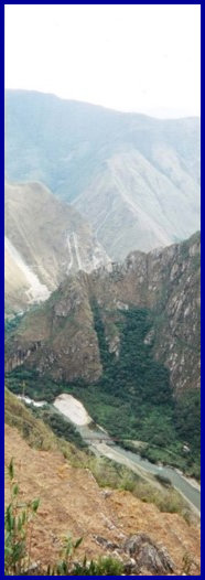 Sacred Valley and River below Machu Picchu
