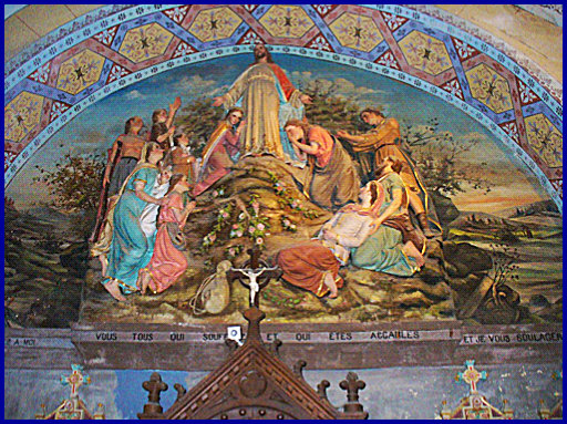 Sermon on the Mount fresco in the Church of Saint Mary Magdalene