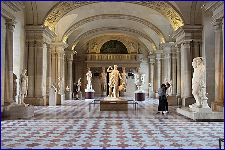 Greek, Etruscan, and Roman section of the Louvre Art Gallery and Museum in Paris