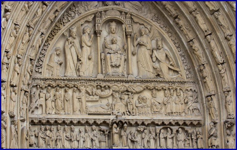 Portal of Saint Anne – Western Entrance Notre Dame, Paris June 2002