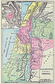 Map  of Palestine in  the time of Christ
