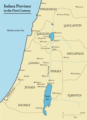 map Judaea Province 1st century