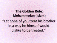 Golden Rule Mohammedan-Islam